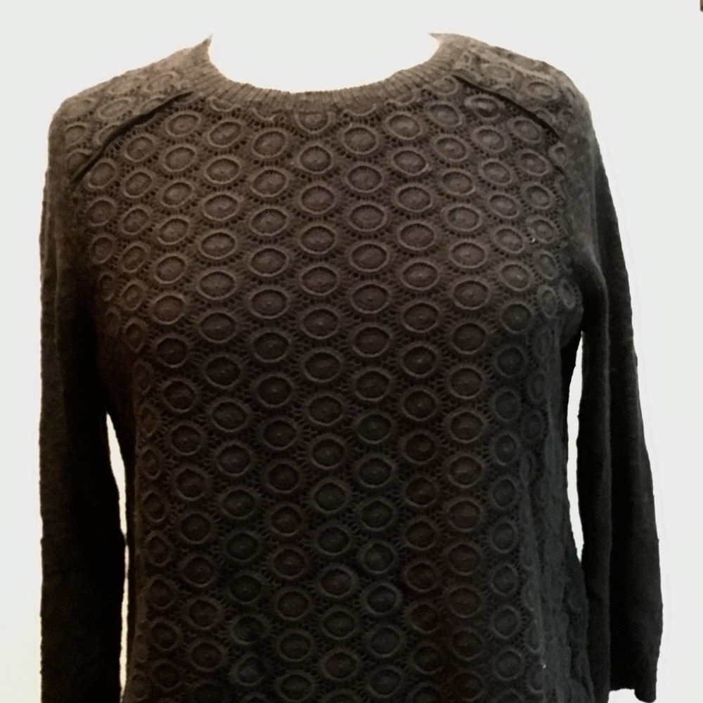 3/4 sleeve crochet  Lucky Brand blouse sz medium